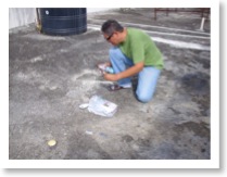 Pintando los cromados.